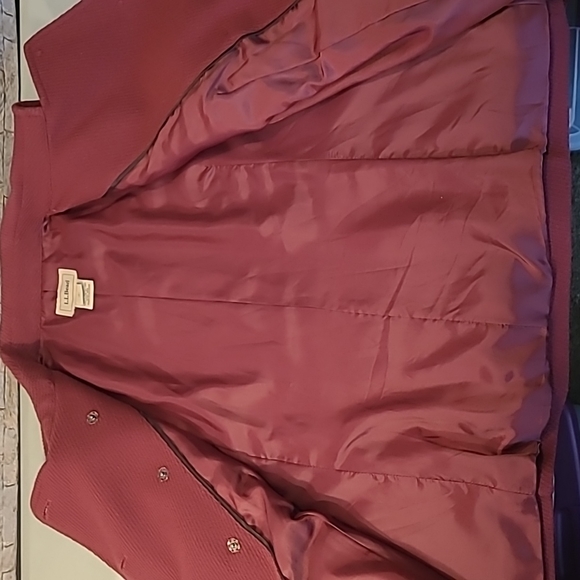 Maroon L.L. Bean Double Breasted Blazer Jacket - Picture 9 of 11